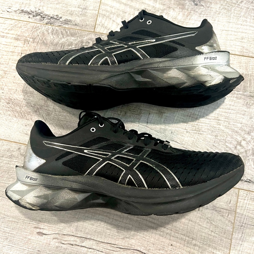 Asics FF BLAST Black/Silver Men’s Running Shoes 1011B157 Men’s Size 8